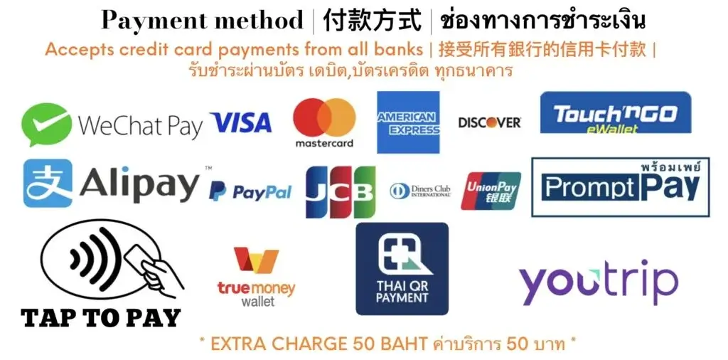 15M Massage Payment Methods