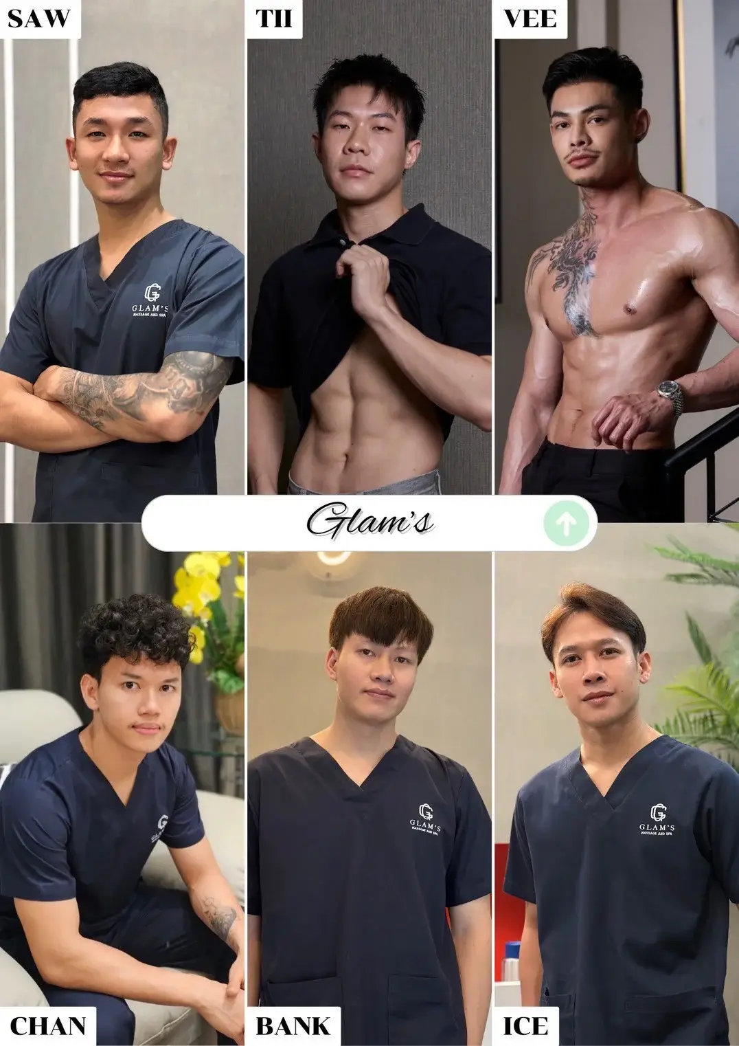 'Boys in 'Glam's Massage