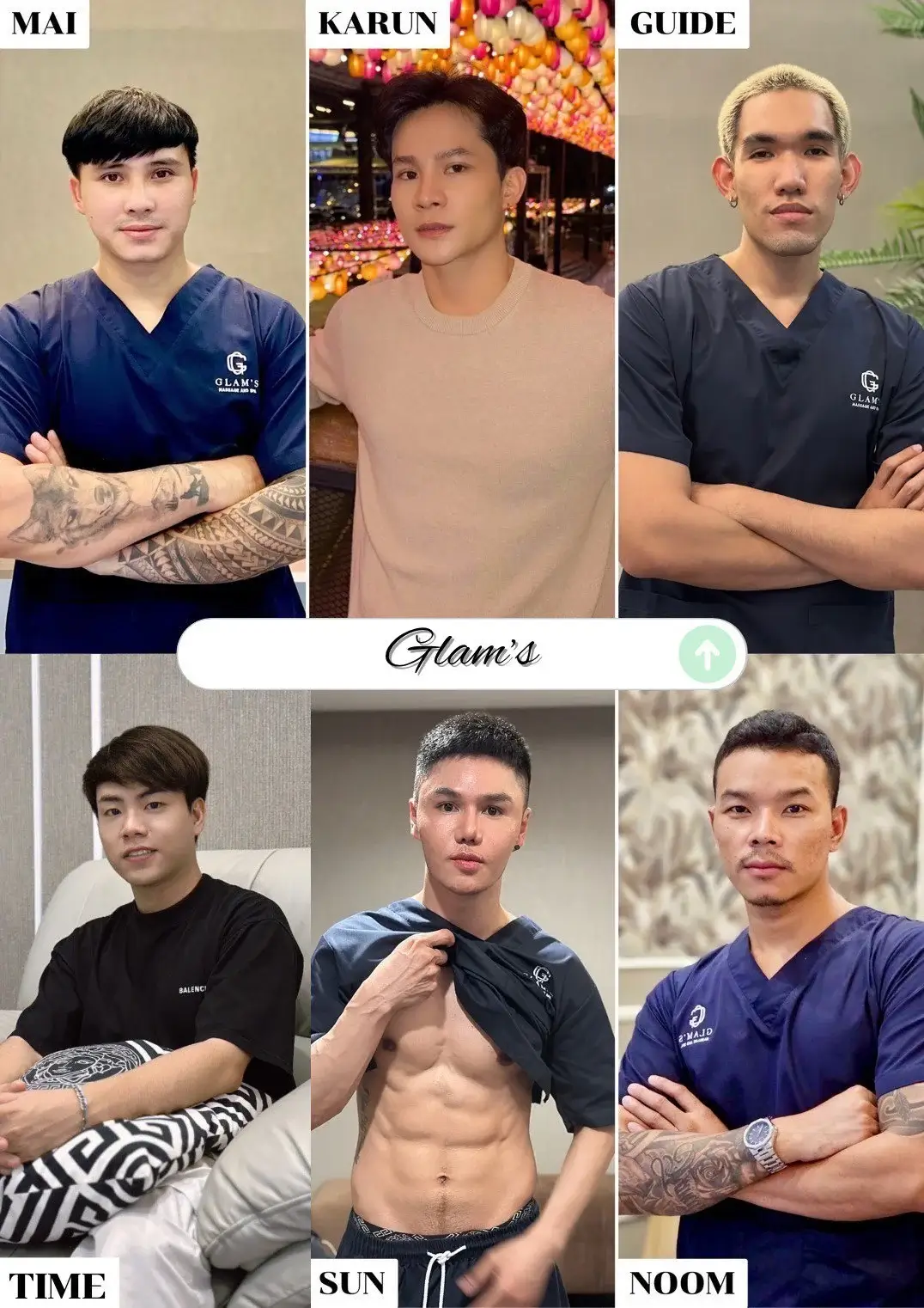 'Boys in 'Glam's Massage