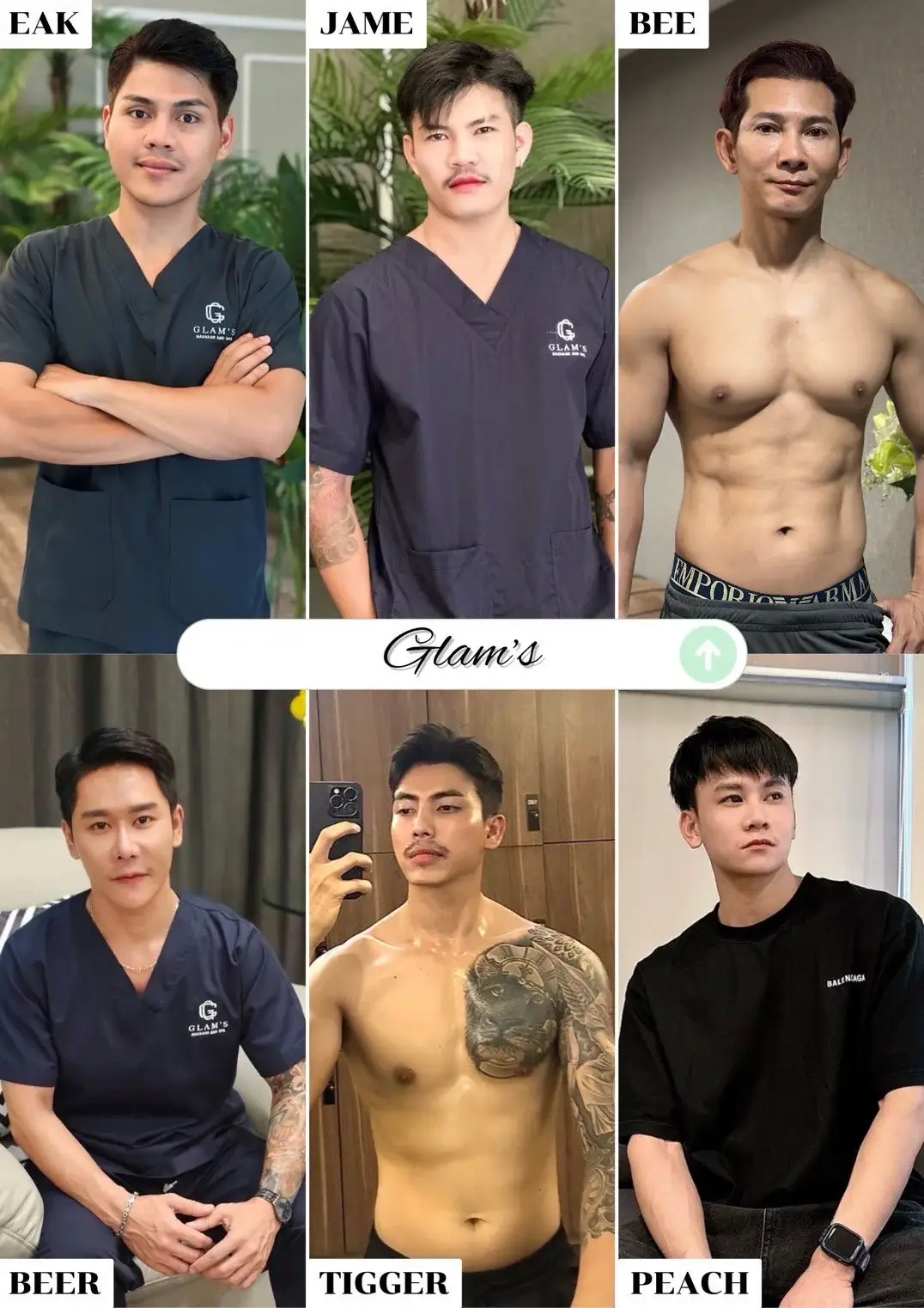 'Boys in 'Glam's Massage